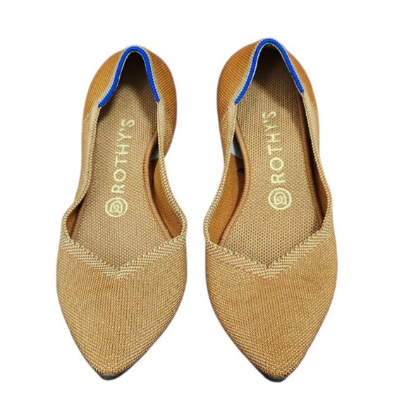 Rothy's The Point Women's Size 8 US Marigold Pointed Toe Slip On Flats Shoes - Picture 3 of 12